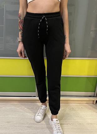 Черные женские трикотажные спортивные штаны в размерах от 44 по 58🖤🖤🖤