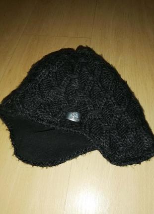 Шапка earflaps зимняя термо climawarm adidas темно-серая