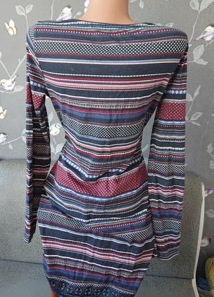 Женское платье с поясом хлопок р.42/445 фото