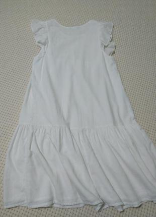 Платье белое миди натуральное2 фото