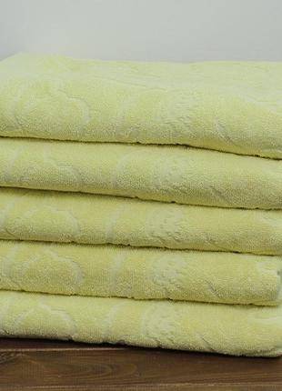 Мягкое  махровое  полотенце для лица , размер 50х90 ,плотность  500 гр./м2 pentik цвет: лимонный