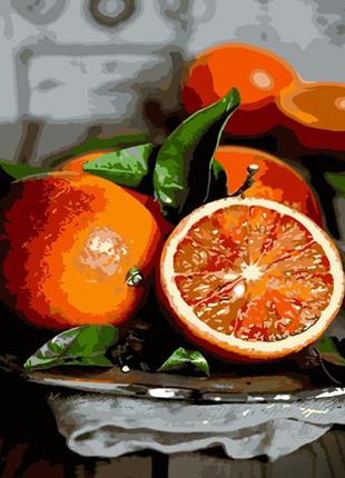 Картина за номерами strateg соковитий апельсин розміром 40х50 см (gs814) melmil1 фото