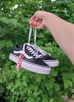 Замшеві, чорні кеди vans old skool, натуральна замша, накладений платіж