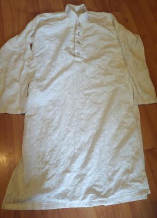 Знижка стильна біла котонова сукня сорочка міді з прошви2 фото