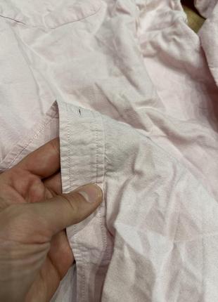 Цупка рожева натуральна сорочка котонова розовая натуральная рубашка на пуговицах3 фото