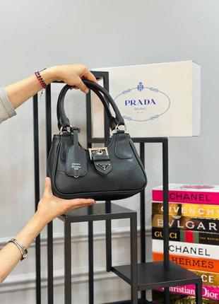 Сумка черная женская в стиле prada сумка прада сумочка клатч кросс-боди люкс качество