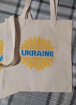Шопер із малюнком, ручна робота, гарна щільна тканина