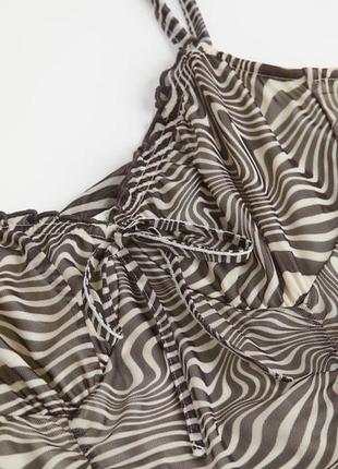 Платье сетка в принт зебра м9 фото