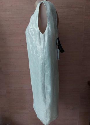 💚🌸💛 оригинальное фирменное блестящее платье с красивой спинкой прямого кроя4 фото