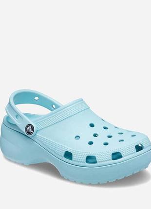 Жіночі шльопанці crocs classic platform clog оригінал w9