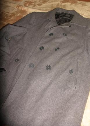 Фирменное современное двубортное пальто короткое пальто полупальто bhs jack reid2 фото