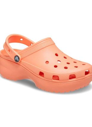 Жіночі шльопанці crocs classic platform clog оригінал w9