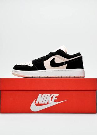 🔥sale🔥женские кроссовки nike air jordan найк аэр джордан черные с розовым низкие6 фото