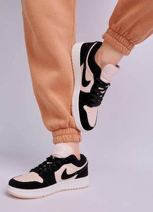 🔥sale🔥женские кроссовки nike air jordan найк аэр джордан черные с розовым низкие3 фото