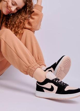 🔥sale🔥женские кроссовки nike air jordan найк аэр джордан черные с розовым низкие4 фото