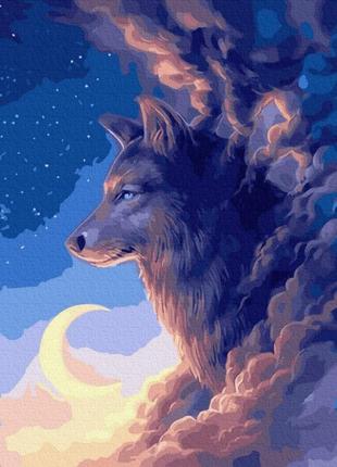 Картина по номерам "волк в облаках" brushme bs35848 40х50 см melmil