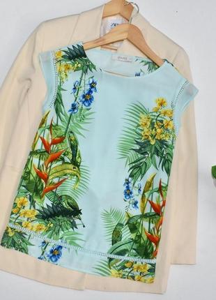 Oasis красивая блуза с тропическим принтом