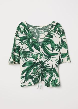 H&m красивая и стильная блуза с принтом,вискоза