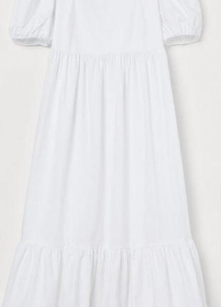 Красиве біле плаття вільного крою h&m3 фото