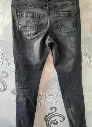 Серые тёмно-серые узкие зауженные джинсы скини up fashion3 фото