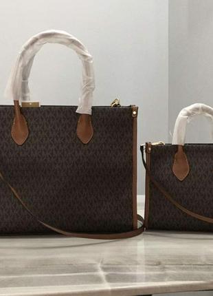 Женская сумка michael kors tote big brown3 фото