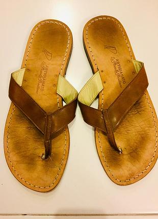 Кожаные шлёпанцы вьетнамки