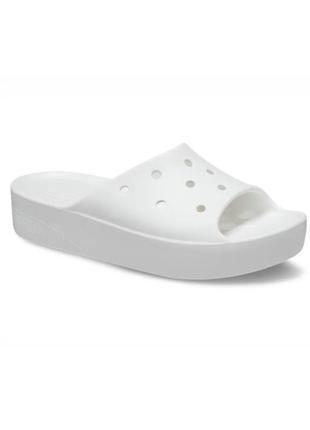 Женские шлепанцы crocs classic platform slide, 100% оригинал