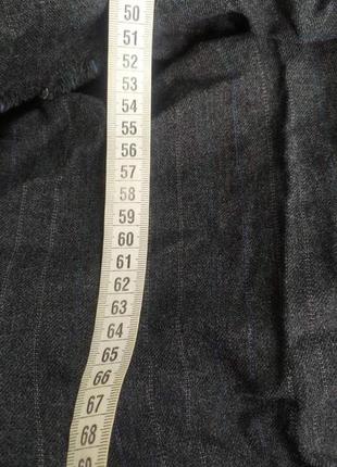 Ткань шерсть костюмная 104*112 см серая в полоску