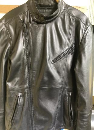 Нова шкіряна куртка-косуха calvin klein люкс класу