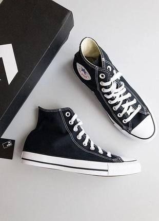 Кеди converse all star hi black black m9160c, розмір %размер%2 фото