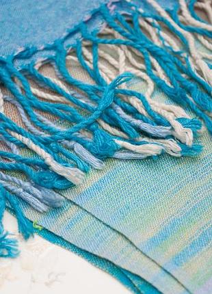 Натуральный вискозный бирюзовый шарфик