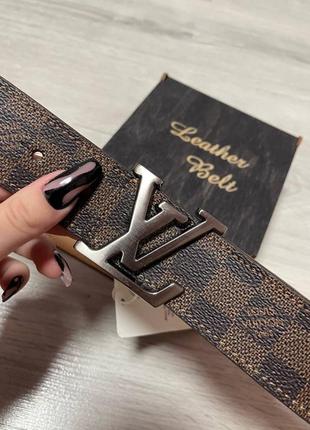 Шкіряний ремінь в стилі lv louis vuitton