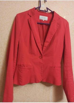 Піджак жакет бавовняний пиджак разрезом s xs