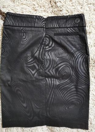 Шикарная юбка с разрезом миди bebe чёрная  серебро7 фото