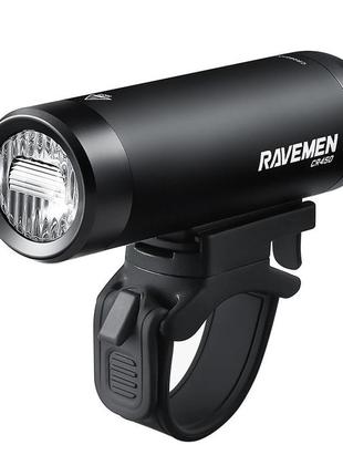 Фара велосипедна ravemen cr450 usb 450 lm з кнопкою