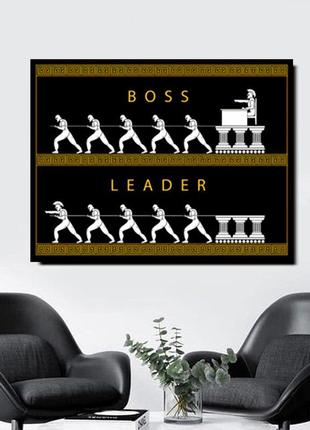 Картина на холсте  "boss leader" печать