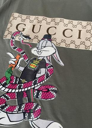 Футболка в стиле gucci с зайчиком🐰2 фото