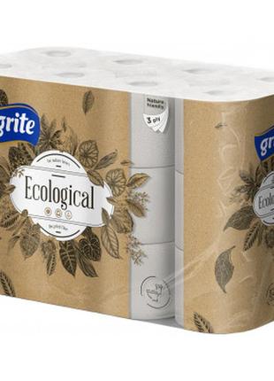 Туалетний папір grite ecological plius 3 шари 24 рулони (4770023350265)