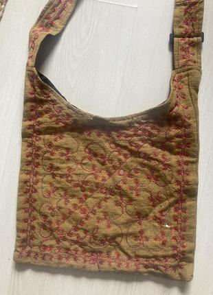 Сумка этно-стиль с стразами вышивкой