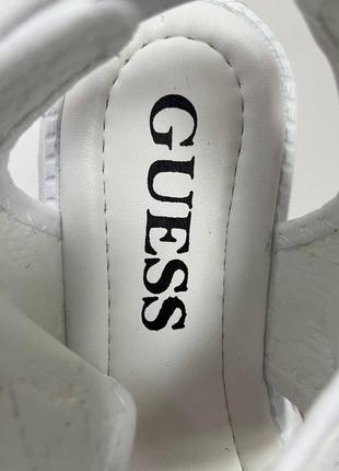 Кожаные белые сандалы guess белые женские сандалии guess3 фото