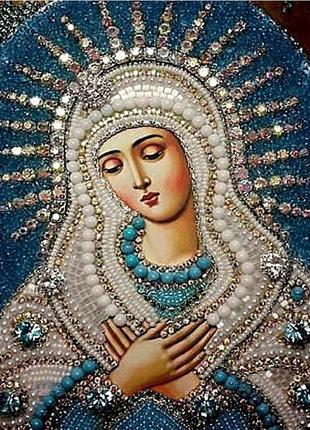 Алмазна мозаїка на підрамнику ікона замилування богородиці 40х50 tn1016