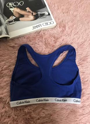 Фирменный спортивный трикотажный топ топ-топик бра лиф calvin klein р.xs/s орининал4 фото