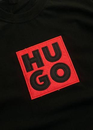 Летний чёрный спортивный костюм комплект hugo boss чорний літній комплект hugo boss3 фото