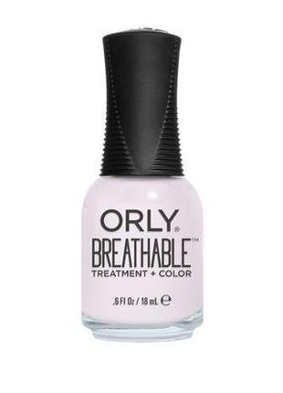 Лак для нігтів + лікування (ніжний рожево-ліловий, емаль) orly breathable light as a feath 2in1 20909 (сша)