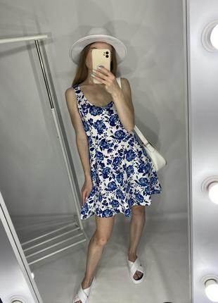 Цветочное и удобное платье h&amp;m💙2 фото