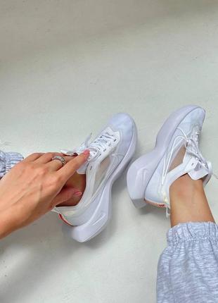 Кроссовки nike vista white летние дышащие кроссовки на футуристической подошве белые3 фото