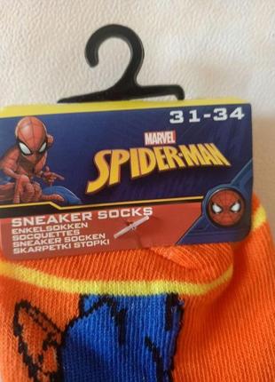 Набор 3 шт укороченные носки для мальчика человек паук 31-34 размер 78014 фото