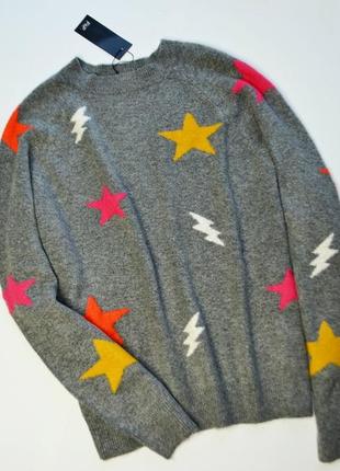 Уютный мягкий оверсайз свитер в принт1 фото