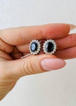 Срібні сережки з фіанітом 085cz-2010