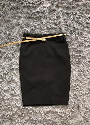 Стильная чёрная юбка карандаш бедровка бренд  vero moda designed by1 фото